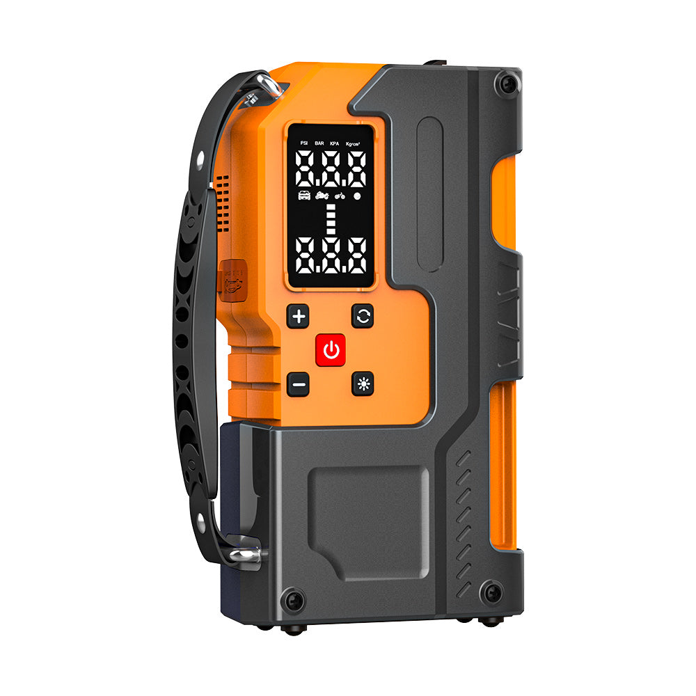 MU-006-L Portable Jump Starter with Tire Inflator | 150PSI Air Compressor + Emergency Power Bank