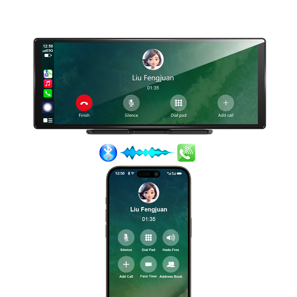 11.3" Wireless CarPlay & Android Auto Smart Rearview Mirror DVR – ADAS | Dual Camera | Touch Screen