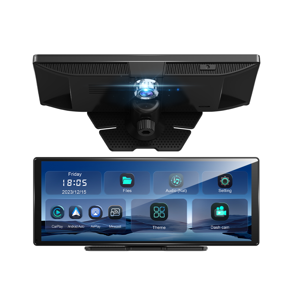 11.3" Wireless CarPlay & Android Auto Smart Rearview Mirror DVR – ADAS | Dual Camera | Touch Screen