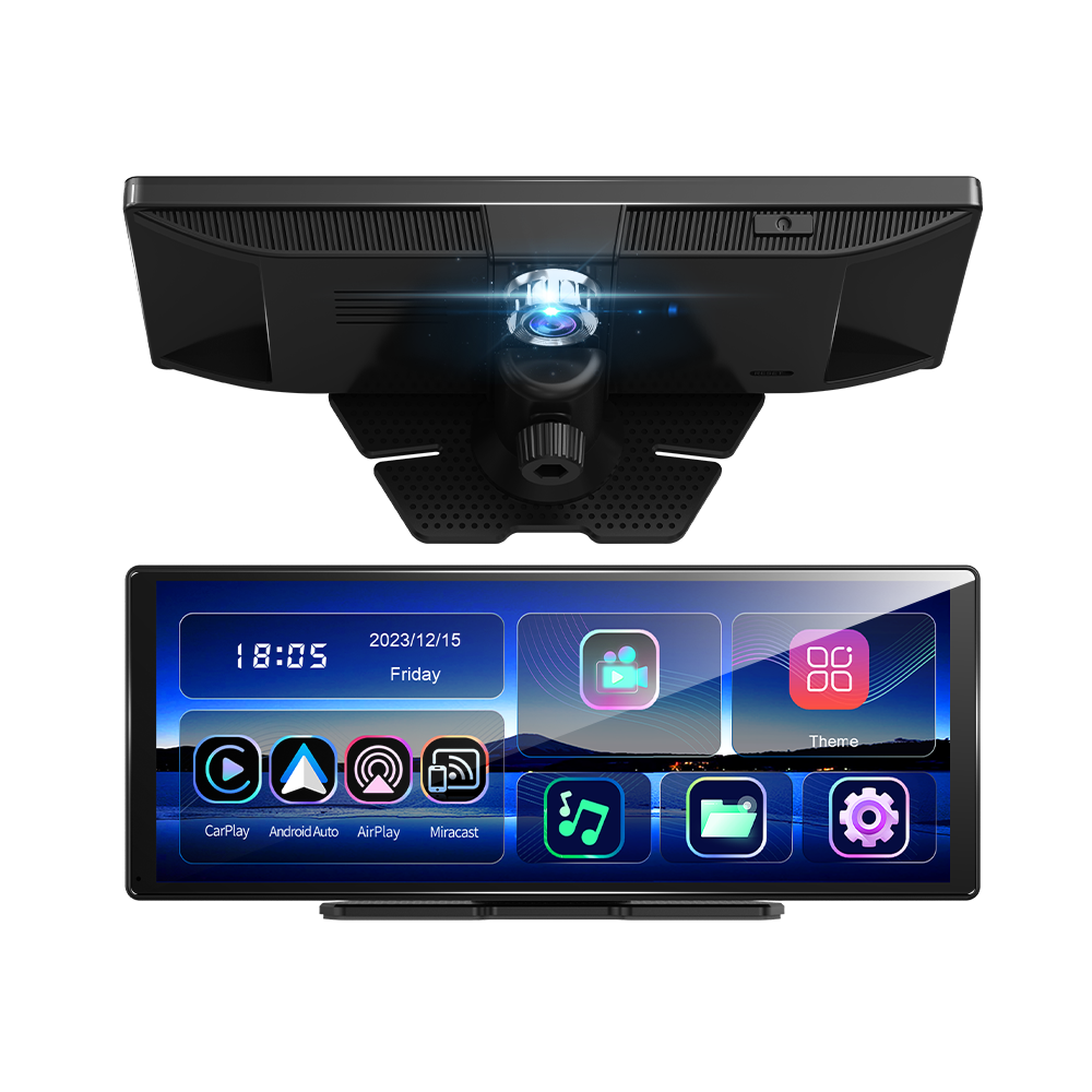 11.3" Wireless CarPlay & Android Auto Smart Rearview Mirror DVR – ADAS | Dual Camera | Touch Screen
