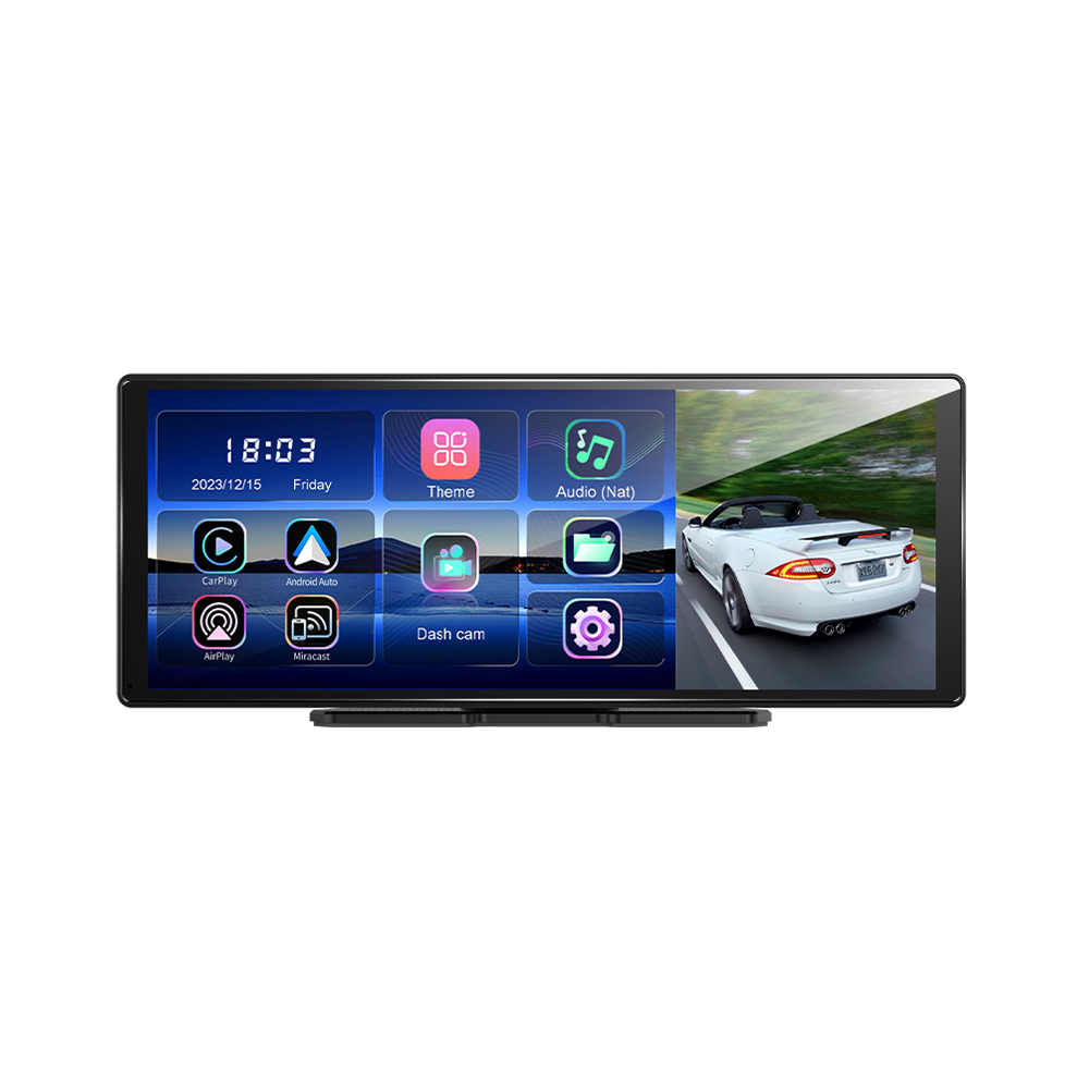 11.3" Wireless CarPlay & Android Auto Smart Rearview Mirror DVR – ADAS | Dual Camera | Touch Screen