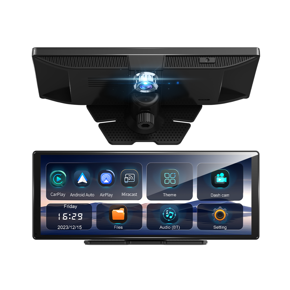11.3" Wireless CarPlay & Android Auto Smart Rearview Mirror DVR – ADAS | Dual Camera | Touch Screen